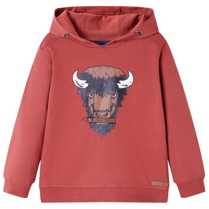 vidaXL Kindertrui met capuchon 92 roodbruin, Kinderen en Baby's, Kinderkleding | Overige, Nieuw, Verzenden
