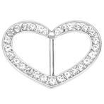 Fako Bijoux® - Sjaalklem - Hart Strass - 40x28mm -, Sieraden, Tassen en Uiterlijk, Broches, Verzenden, Nieuw