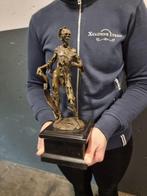 Beeld, Large Bronze Memento Mori Skeleton - 34 cm - Brons,, Antiek en Kunst, Kunst | Designobjecten