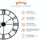 2dekans | Goliving Wandklok Industrieel - Stil uurwerk -, Huis en Inrichting, Woonaccessoires | Klokken, Ophalen of Verzenden