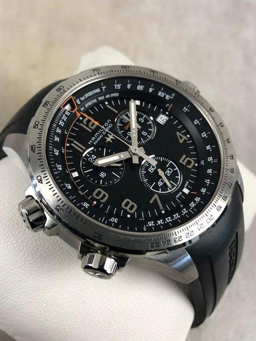 Hamilton - Khaki Aviation X-Wind GMT Chrono - H77912335 -, Sieraden, Tassen en Uiterlijk, Horloges | Heren