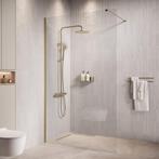 Douchewand Florida 100 x 200 cm Goud – Inloopdouche 8 mm, Doe-het-zelf en Verbouw, Sanitair, Verzenden, Nieuw, Douche