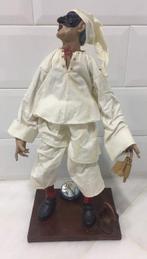 Figuur - PULCINELLA NAPOLITANO - Hout, Katoen, Terracotta,, Antiek en Kunst, Antiek | Keramiek en Aardewerk
