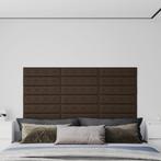 vidaXL Wandpanelen 12 st 1,08 m² 60x15 cm kunstleer bruin, Doe-het-zelf en Verbouw, Platen en Panelen, Verzenden, Nieuw