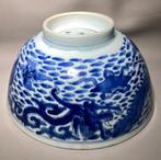 Grote Kom (20,1 cm) - Blauw & Wit - Draken en Pheonix
