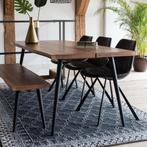 *WOONWINKEL* Dutchbone Alagon Eettafel Walnoothout 200x90cm, Huis en Inrichting, Tafels | Eettafels, Verzenden, Nieuw