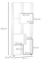 Witte Boekenkast met 8 Planken – Modern en Ruim Design, Huis en Inrichting, Kasten | Boekenkasten, Verzenden, Nieuw