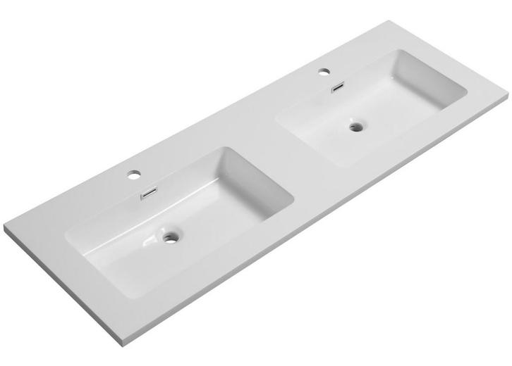 Badplaats Wastafel Angela 140 x 48 cm - Wit - Wasbak, Huis en Inrichting, Badkamer | Badkamermeubels, Nieuw, Verzenden