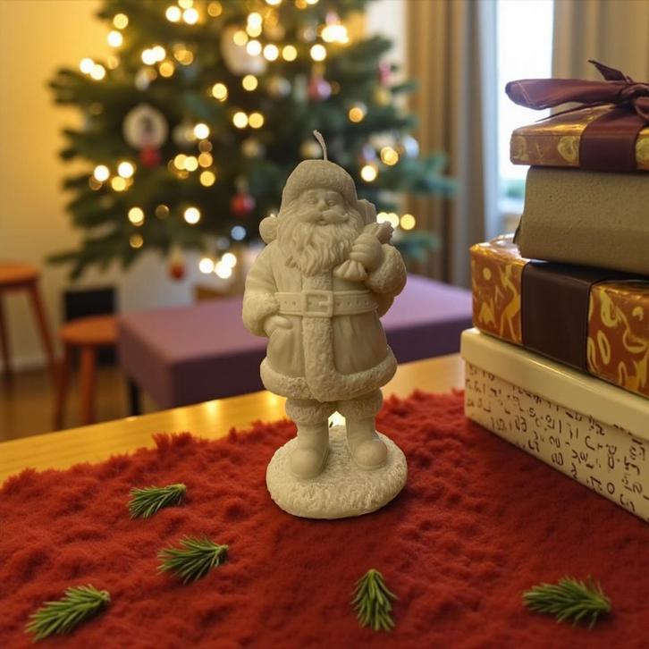 Kerstman kaars, Huis en Inrichting, Woonaccessoires | Kandelaars en Kaarsen, Nieuw, Minder dan 25 cm, Verzenden