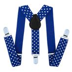 Fako Fashion® - Kinder Bretels - Stippen - 65cm - Royal, Verzenden, Nieuw