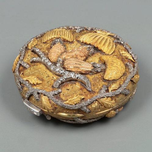 Paolo Cazzaniga (Rome) - Compact - Doos - 18 kt goud -, Antiek en Kunst, Antiek | Goud en Zilver