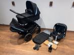 Joolz Geo3 Brilliant Black Mono/Duo Kinderwagen Complete Set, Ophalen, Zo goed als nieuw, Combiwagen, Verstelbare duwstang