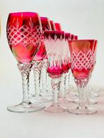 Drinkservies (12) - Glas - Boheems geslepen glazen, Antiek en Kunst