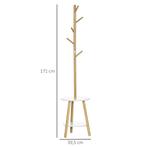 TRUUSK Kapstok Met 5 Kledinghaken & Bijzettafel, 171 Cm Hoog, Huis en Inrichting, Woonaccessoires | Kapstokken, Verzenden, Nieuw