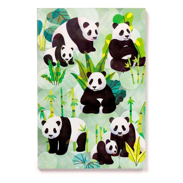 Notitieboekje A5 - Panda Kingdom - Gerecycled Papier- Gelini, Diversen, Schrijfwaren, Nieuw, Ophalen of Verzenden