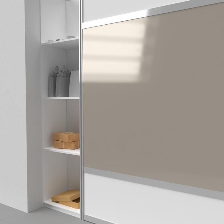 Lacobel metal taupe 6 mm (onafgewerkt), Doe-het-zelf en Verbouw, Glas en Ramen, Nieuw, Ophalen of Verzenden