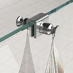 Wiesbaden Dubbele Handdoekhaak voor Douchewand - Chroom, Ophalen of Verzenden, Nieuw