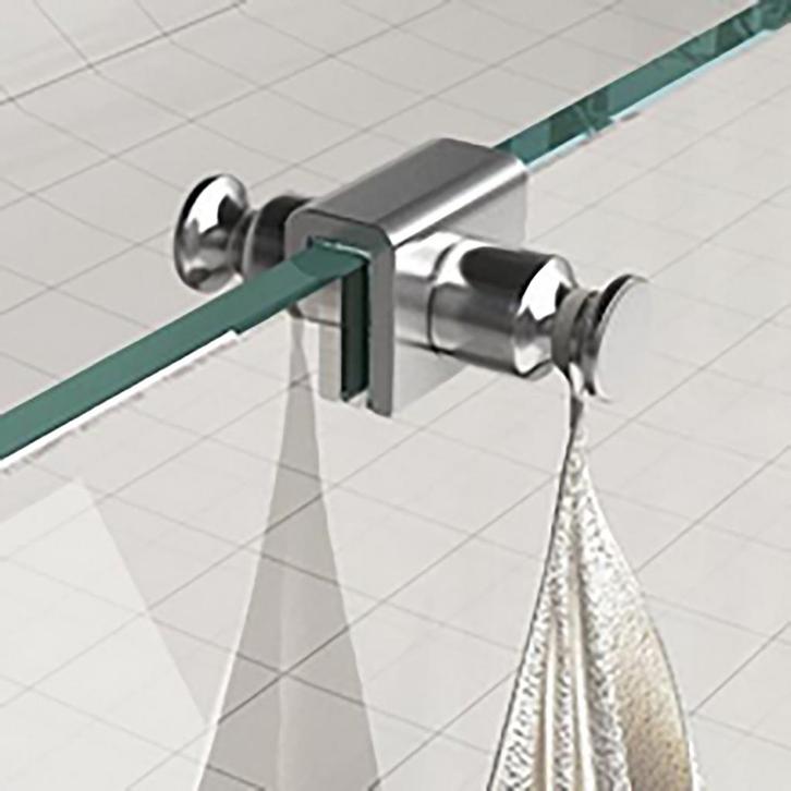 Wiesbaden Dubbele Handdoekhaak voor Douchewand - Chroom, Huis en Inrichting, Badkamer | Badtextiel en Accessoires, Nieuw, Ophalen of Verzenden