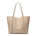 Daila Leather Tote, Sieraden, Tassen en Uiterlijk, Tassen | Damestassen, Verzenden, Nieuw, Beige, Shopper