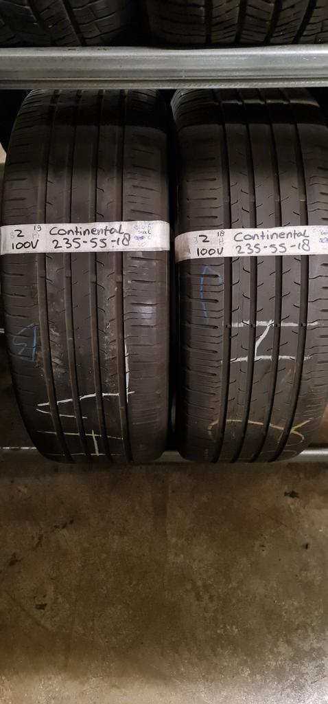 2x 235-55-18 Continental Zomer 4mm €30 Per Band 235 55 18, Auto-onderdelen, Banden en Velgen, 18 inch, Zomerbanden, 235 mm, Personenwagen