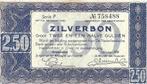 Zilverbon 2,50 gulden 1938 Zeer Fraai