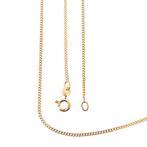 Gouden gourmet schakel ketting | 60 cm (schakelketting), Sieraden, Tassen en Uiterlijk, Kettingen, Ophalen of Verzenden, Gebruikt