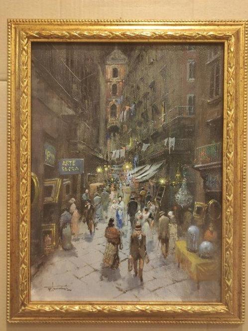 Francesco Tammaro (1939) - S. Gregorio Armeno, Napoli, Antiek en Kunst, Kunst | Schilderijen | Klassiek
