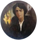 Cesare Fratino (1886-1969) - Ritratto di giovane donna