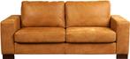 Cognac leren bank |  cognac leer | NIEUW, Ophalen of Verzenden, Modern, 200 tot 250 cm, Driepersoons