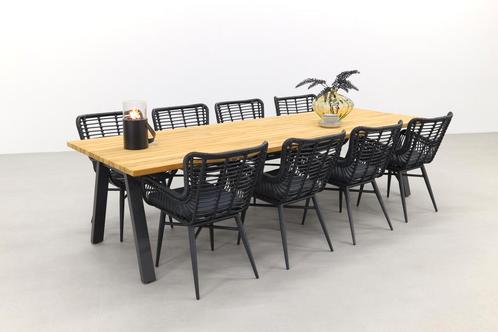 VDG Jasmine black/Ambassador 300x100 cm. tuinset - 9 delig, Tuin en Terras, Tuinsets en Loungesets, Tuinset, Nieuw, Overige materialen