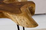 Unieke bijzettafel WILD 60 cm teakhouten salontafel - 38242, Ophalen of Verzenden, Nieuw