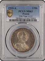 Duitsland, Pruisen Wilhelm II. 3 Mark 1913 - NGC MS63, Postzegels en Munten, Munten | Europa | Niet-Euromunten