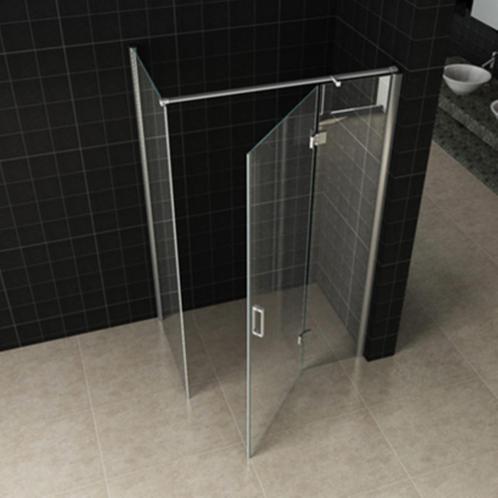 Douchecabine Wiesbaden met Draaideur en Zijwand 100x80 cm, Doe-het-zelf en Verbouw, Sanitair, Douche, Nieuw, Chroom, Ophalen of Verzenden