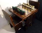 Schaaktafel - Ancienniteit - Eikenhout. - Middeleeuws