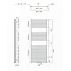 Sanicare design radiator midden aansluiting recht 120 x 60, Ophalen of Verzenden, Nieuw
