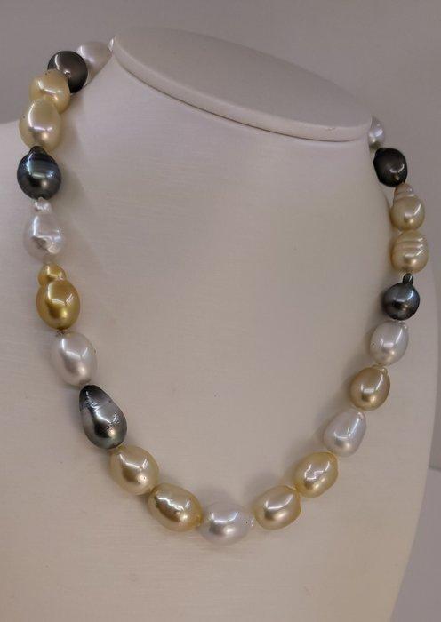 Halsketting 10x12,7 mm Zuidzee- en Tahiti-woestijnen, Sieraden, Tassen en Uiterlijk, Kettingen