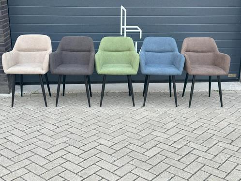 Lina® Nova - Stof Eetkamerstoelen - Set van 4 - Opruiming!, Huis en Inrichting, Stoelen, Vijf, Zes of meer stoelen, Overige kleuren