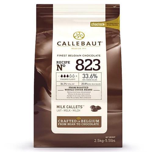 Callebaut Melk Chocolade Callets 823 2,5 KG, Zakelijke goederen, Horeca | Food, Brood en Banket, Ophalen of Verzenden
