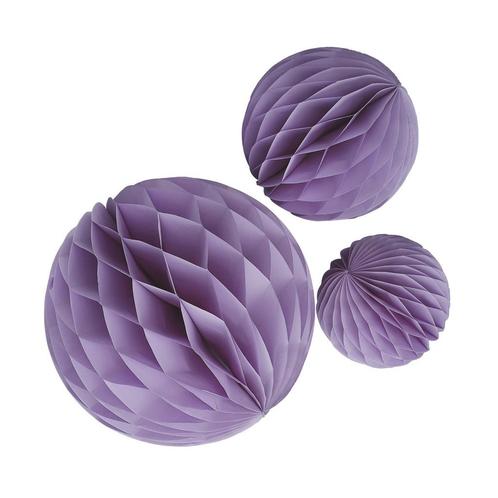 Paarse Honeycomb 3st, Hobby en Vrije tijd, Feestartikelen, Nieuw, Verzenden