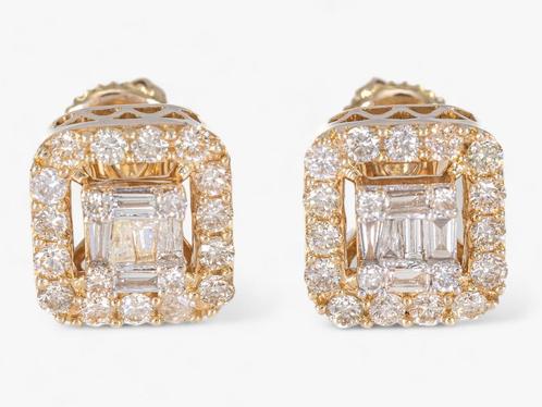 10K Gouden ring - 0.85CT Diamanten -  IGI - Op voorraad!, Sieraden, Tassen en Uiterlijk, Oorbellen, Met edelsteen, Goud, Nieuw