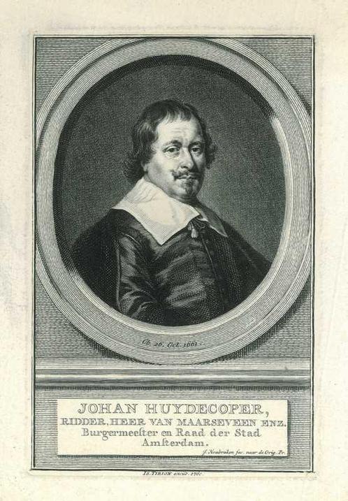 Portrait of Joan Huydecoper van Maarsseveen, Antiek en Kunst, Kunst | Etsen en Gravures