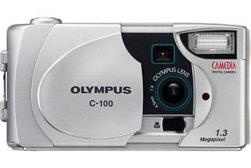 Olympus C-100 Digitale Compact Camera - Zilver beschikbaar voor biedingen