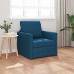 vidaXL vloer slaapbank 2-in-1 blauw 74x77x81 cm stof, Huis en Inrichting, Banken | Bankstellen, Verzenden, Nieuw, Stof, Minder dan 150 cm