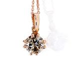 Ketting met hanger - 14 karaat Roségoud - 0.92ct. tw.