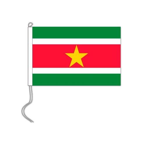 Tafelvlag Suriname 10x15 cm zonder standaard, Diversen, Vlaggen en Wimpels, Nieuw, Ophalen of Verzenden