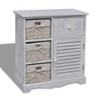 Houten Kastje met Manden - Tweedekansje - Stijlvol & Voor..., Huis en Inrichting, Kasten | Ladekasten, Nieuw, 3 of 4 laden, Trendy