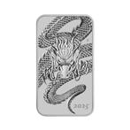 Zilveren Rectangular Dragon muntbaar 2025 1 troy ounce, Verzenden