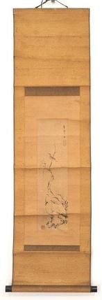 Kakejiku  (hangscroll) - delicate en poëtische vogel die