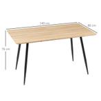 TRUUSK Eettafel Scandinavisch Design - Houteffect - Voor 4 P, Huis en Inrichting, Verzenden, Nieuw