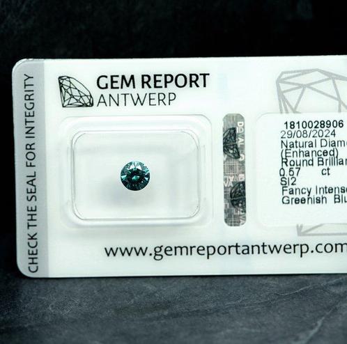 Zonder Minimumprijs - 1 pcs Diamant (Kleurbehandeld) - 0.57, Sieraden, Tassen en Uiterlijk, Edelstenen